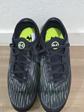 Under Armour Black with Neon Green Lining Athletic Shoes